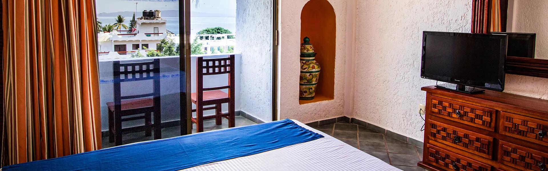 Acomodações no Decameron Los Cocos Quartos e acomodações no resort tudo incluído Decameron Los Cocos em Rincón de Guayabitos