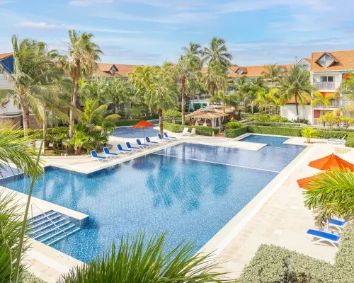 3 piscinas interligadas, ativa, passiva e com hidromassagem. Decameron Isleño San Andrés 3 piscinas interligadas, ativa, passiva e com hidromassagem. Decameron Isleño San Andrés
