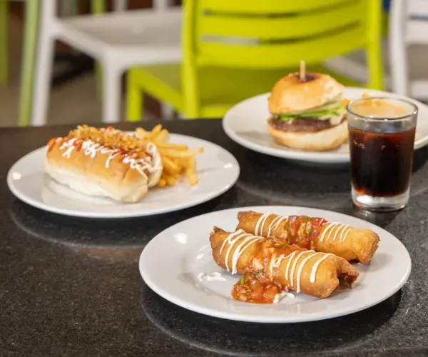 Decameron all inclusive snacks and variety in resorts Decameron all inclusive dining with snacks, burgers, hot dogs and a variety of casual food options